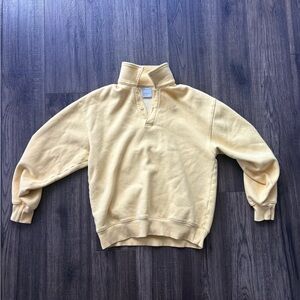 TNA Cozy Fleece Soft Yellow Sweater